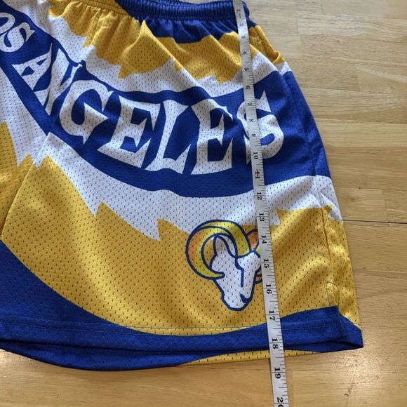 NFL Chalk Line Los Angeles Rams Saw Blade Retro Mesh Shorts Drawstring Med New - Picture 12 of 12